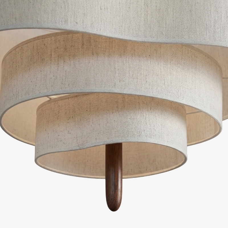 Softlume Layered Fabric Pendant Lamp - Sculptural Soft Shade Lamp for Home Ambient Lighting T1180