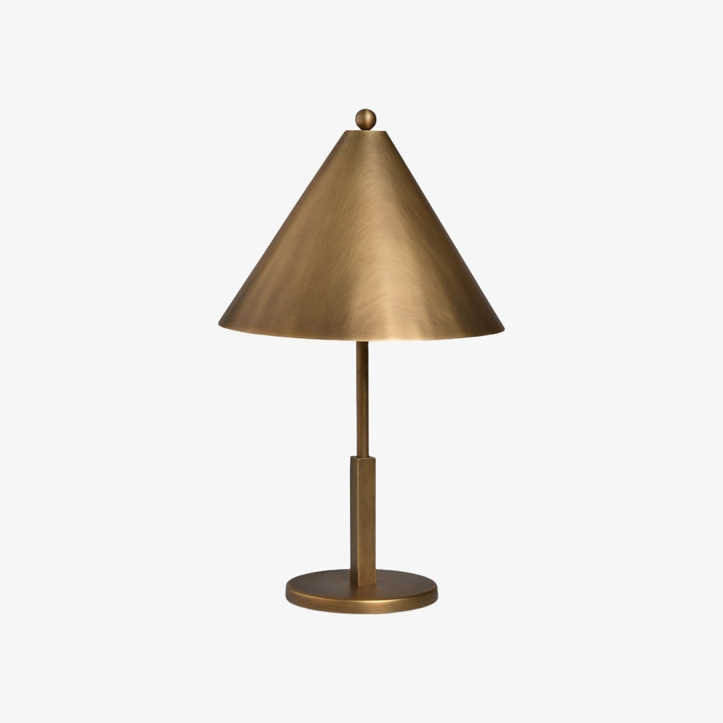 Aurecyl Table Lamp - Sleek Tapered Metal Table Lamp in Vintage-Style Finish for Living Room T674