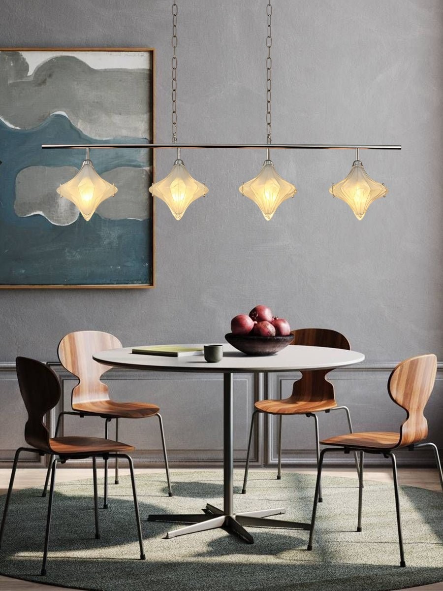 Art Deco Star Linear Pendant Light - Elegant Lighting for Kitchen Island - Astris Cassiopeia T440