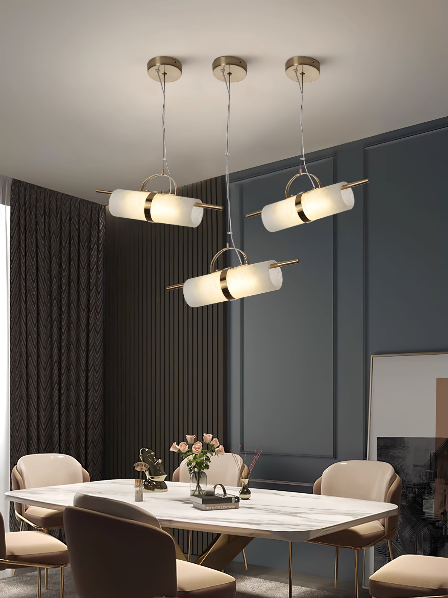 Mini Cylindrical Alabaster Pendant Light T1645