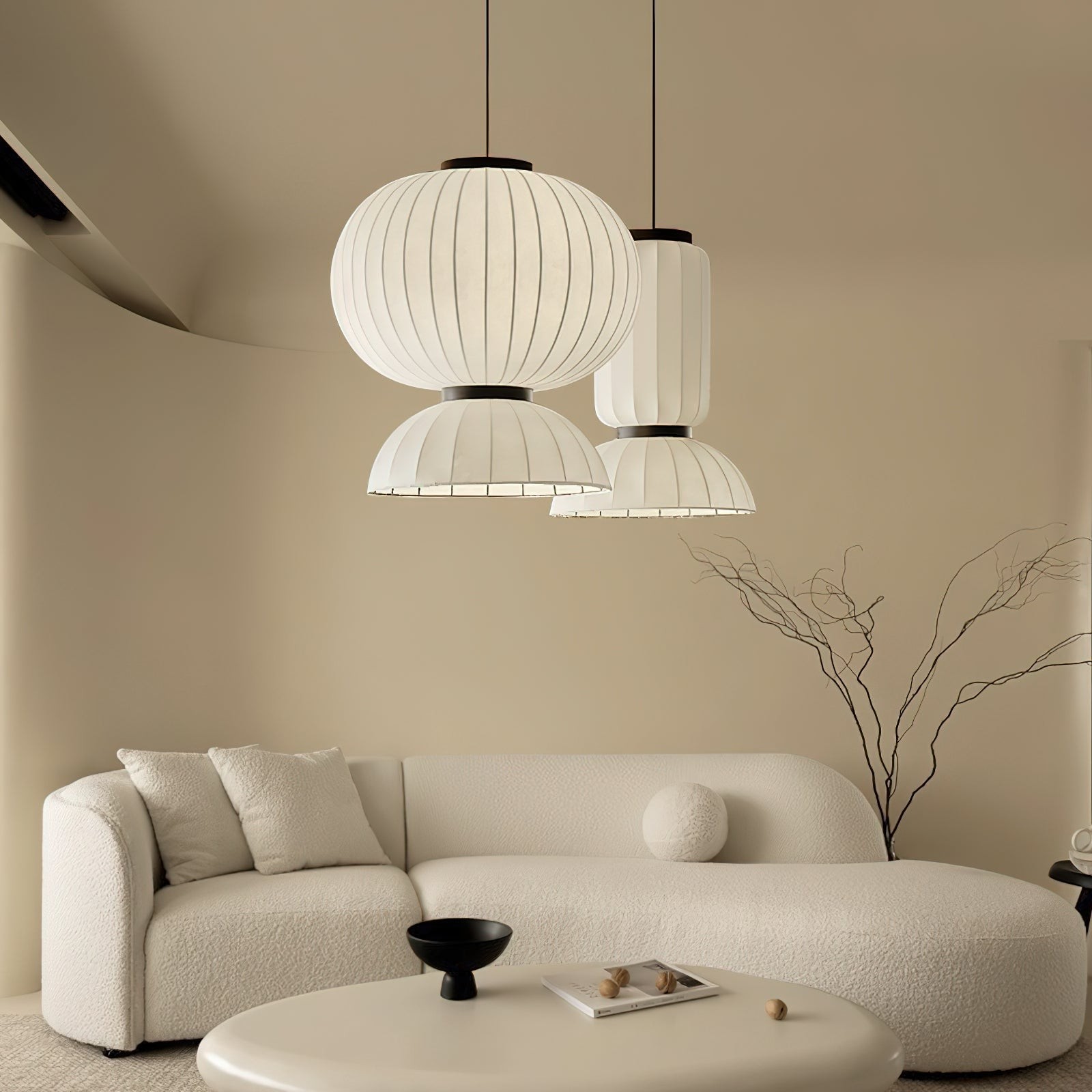 Mulberry Silk Lantern Pendant Light M433