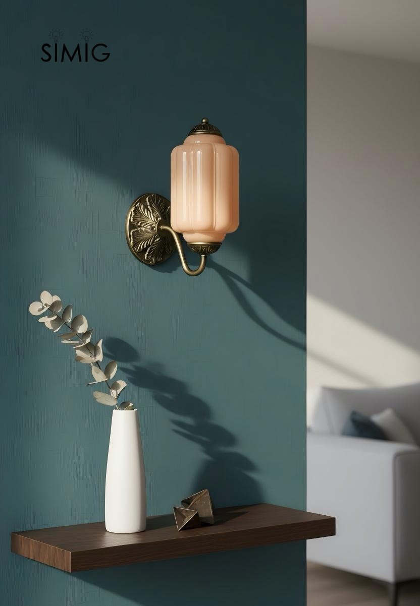 Eloise Vintage Glass Sconce - Elegant Art Deco Wall Lamp M486