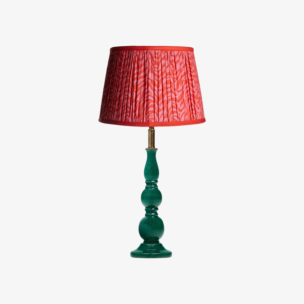 Grainora Table Lamp - Wooden Base with Fabric Shade for Living T568