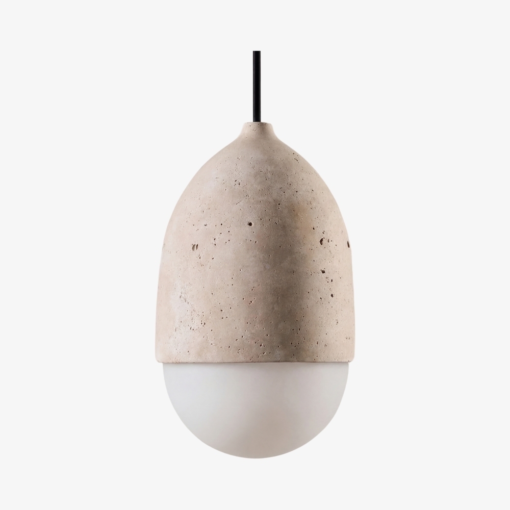 Orbaltis Modern Orb Cluster Pendant - Natural Stone and Glass Hanging Lamp for Living or Kitchen T1106