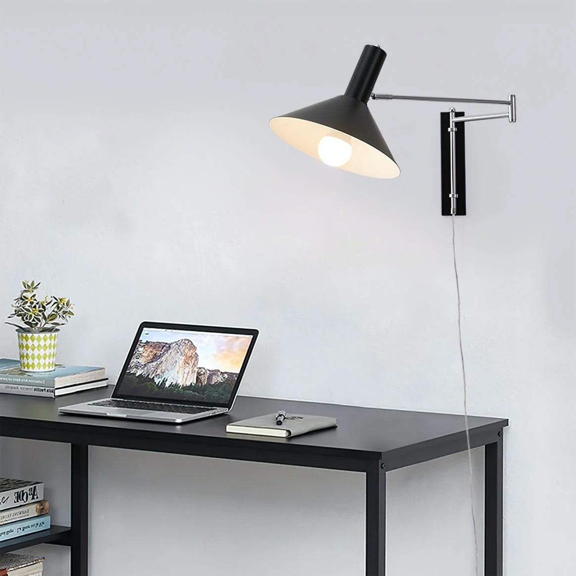Classic Modern Swing Arm Adjustable Bedside Reading Wall Lamp M19