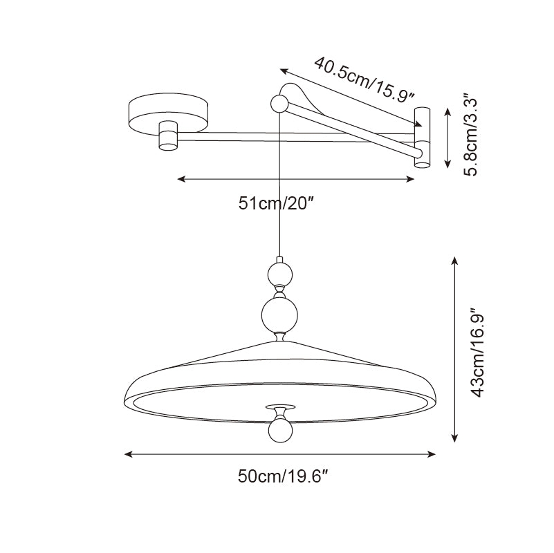 Hover Swing Arm Pendant Lamp T1287