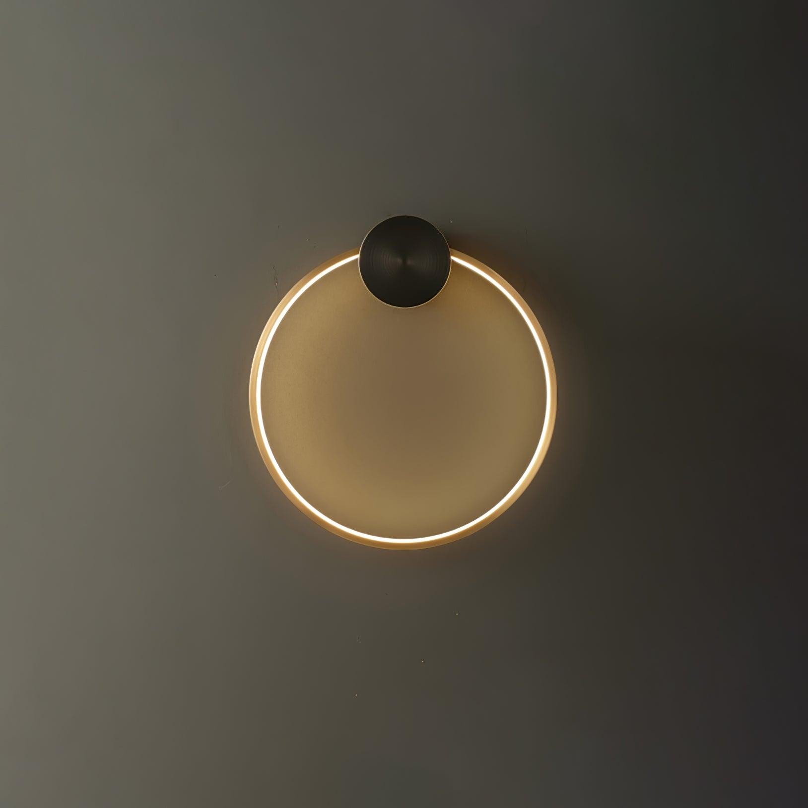 Minimalist Creative Simple Brass Round LED Wall Light M323