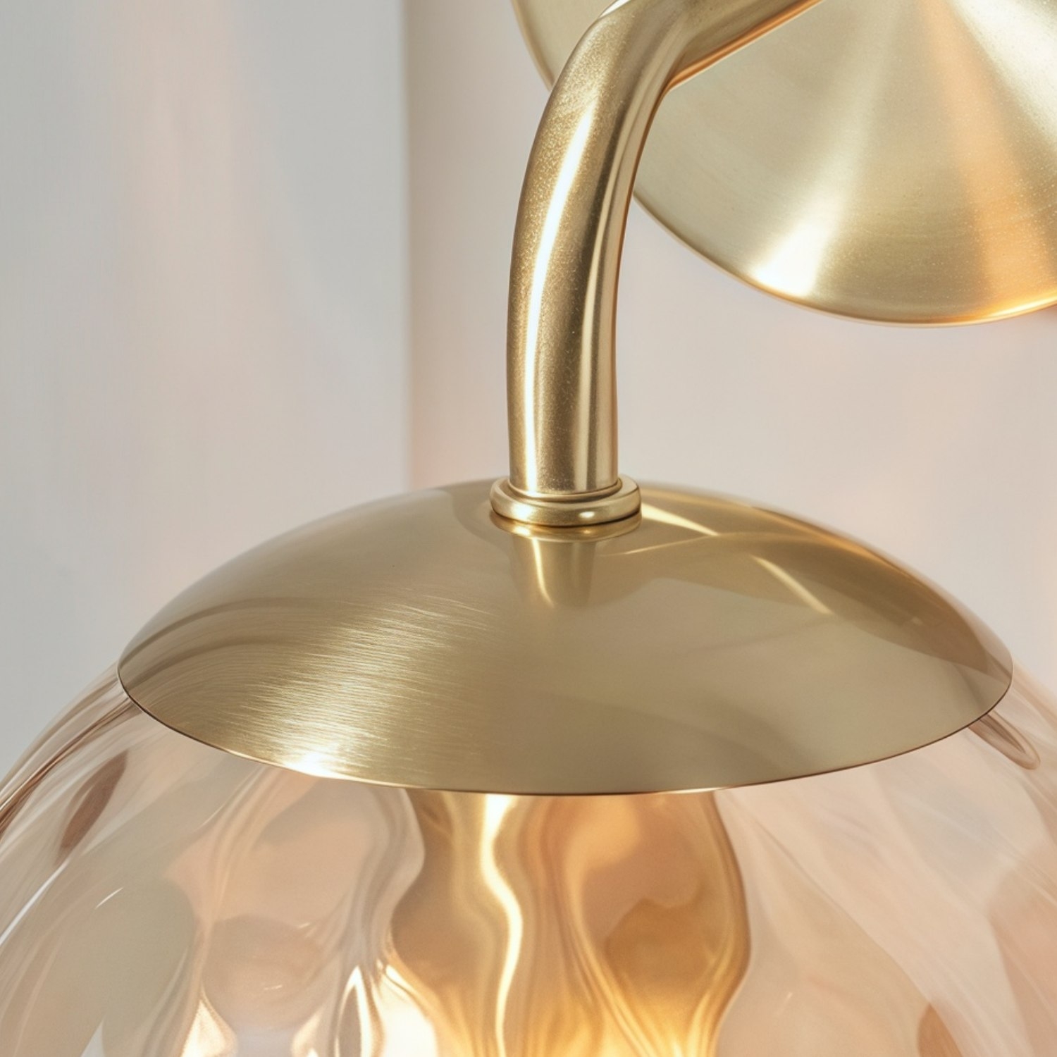 Tracian Brass Textured Glass Wall Lamp - Modern Classic Wall Sconce for Home Interiors & Corridors T837