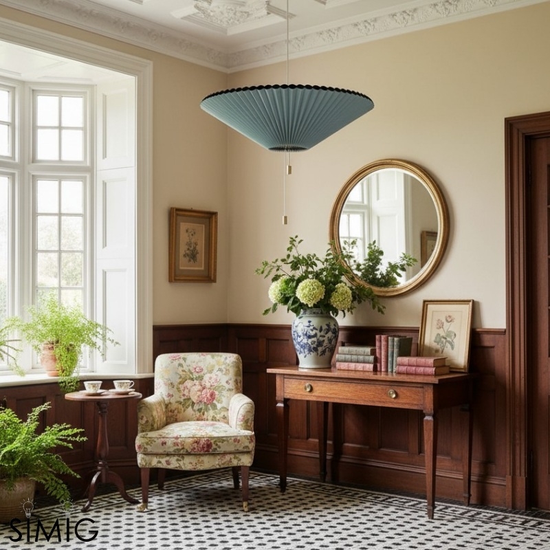 Méduse Pendant Light - Light Blue Papery Design for Modern Interiors