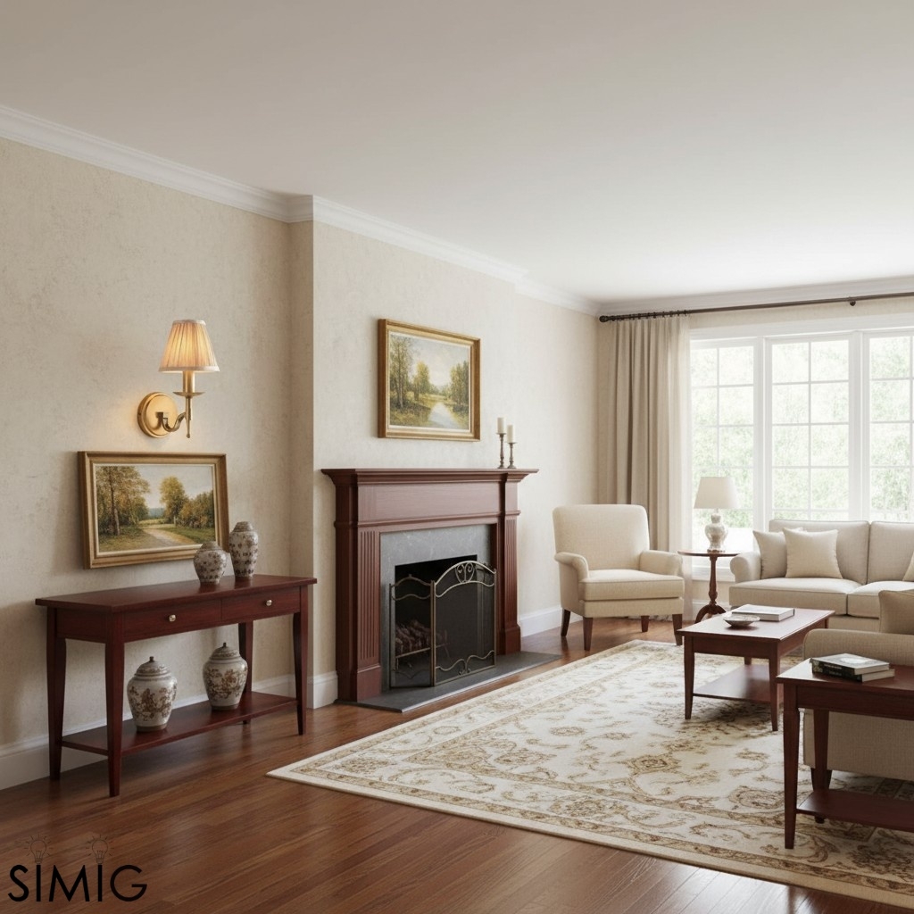 Tela Wall Light - Fabric Shade with Brass Frame for Living Room T655
