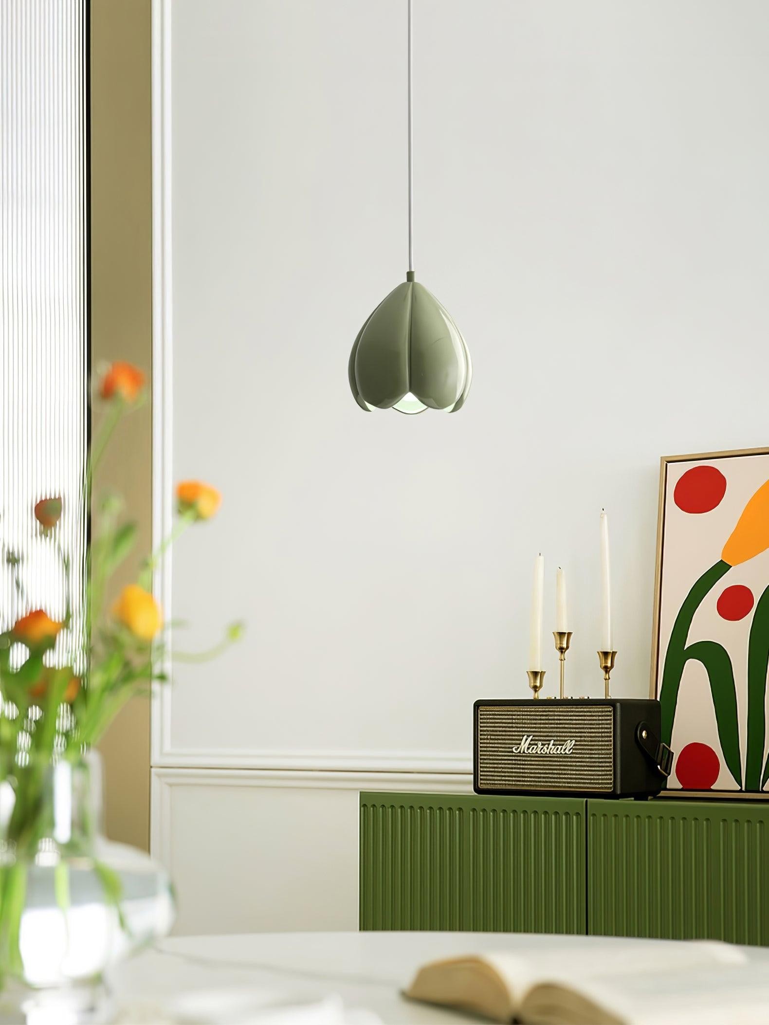 Cream Color Resin Pod Pendant Lamp M369