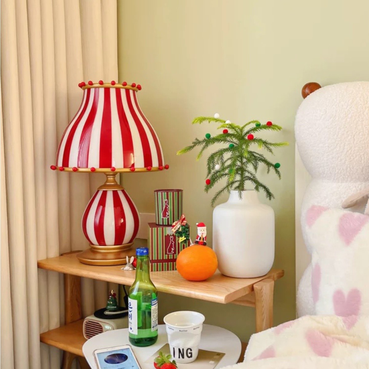 Festilo Circus-Style Metal Table Lamp — Vintage Living Room Accent S278