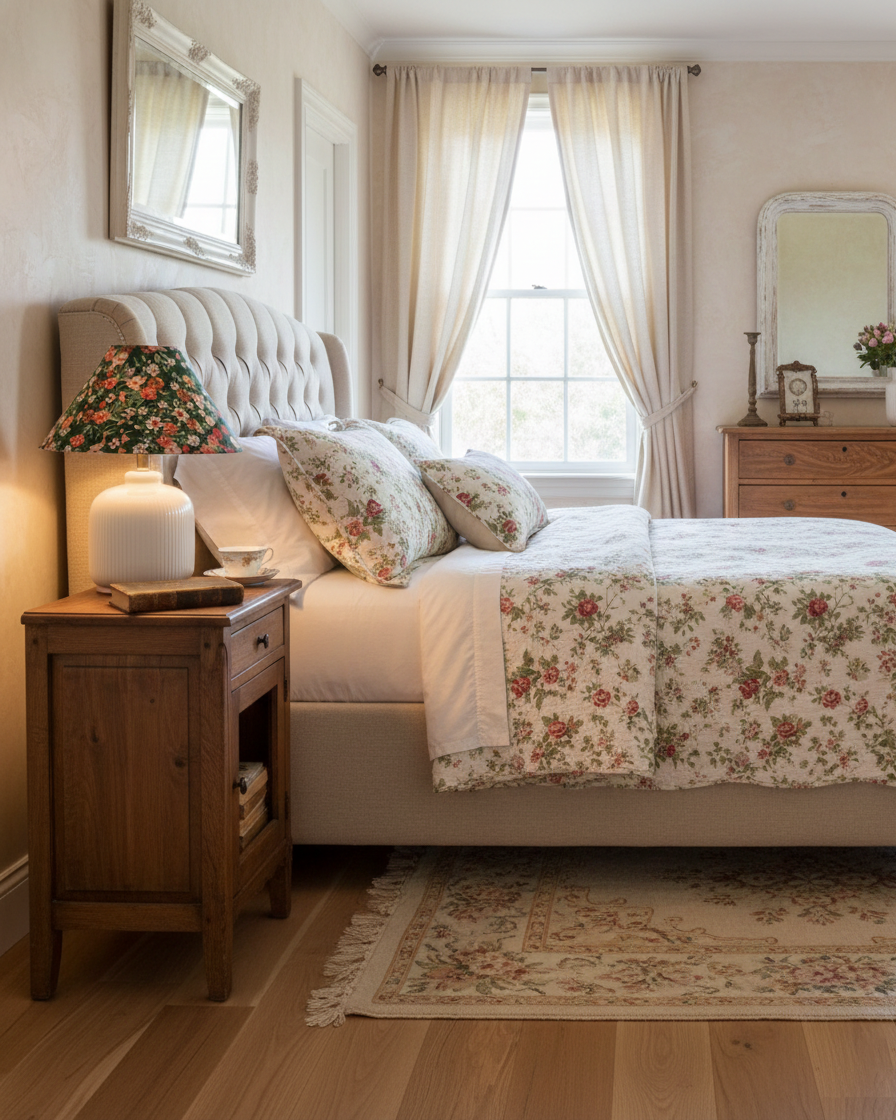 Evergreen Floral Table Lamp T1551