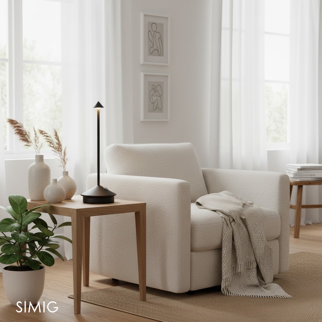 Glimma Rechargeable LED Table Lamp - Modern Portable Lamp for Living Room