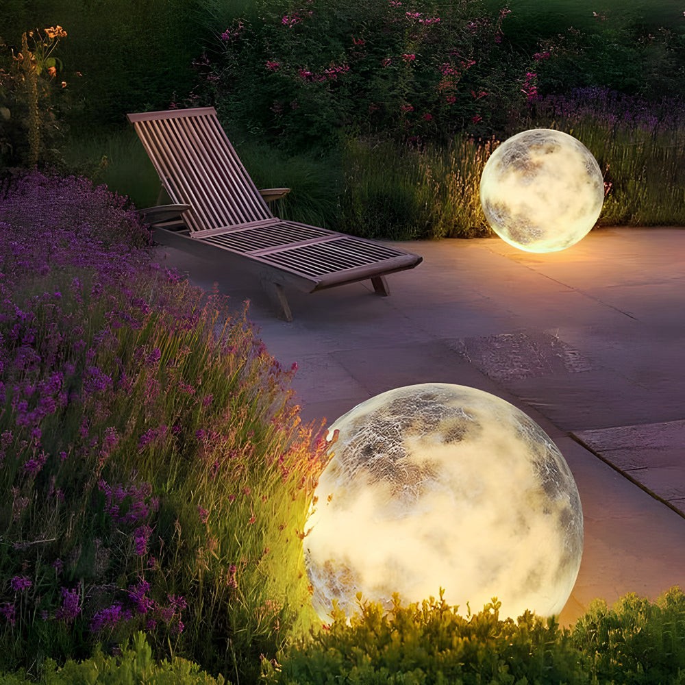 Waterproof Luminous Moon Art Decor Modern Ground Lawn Lamp M03