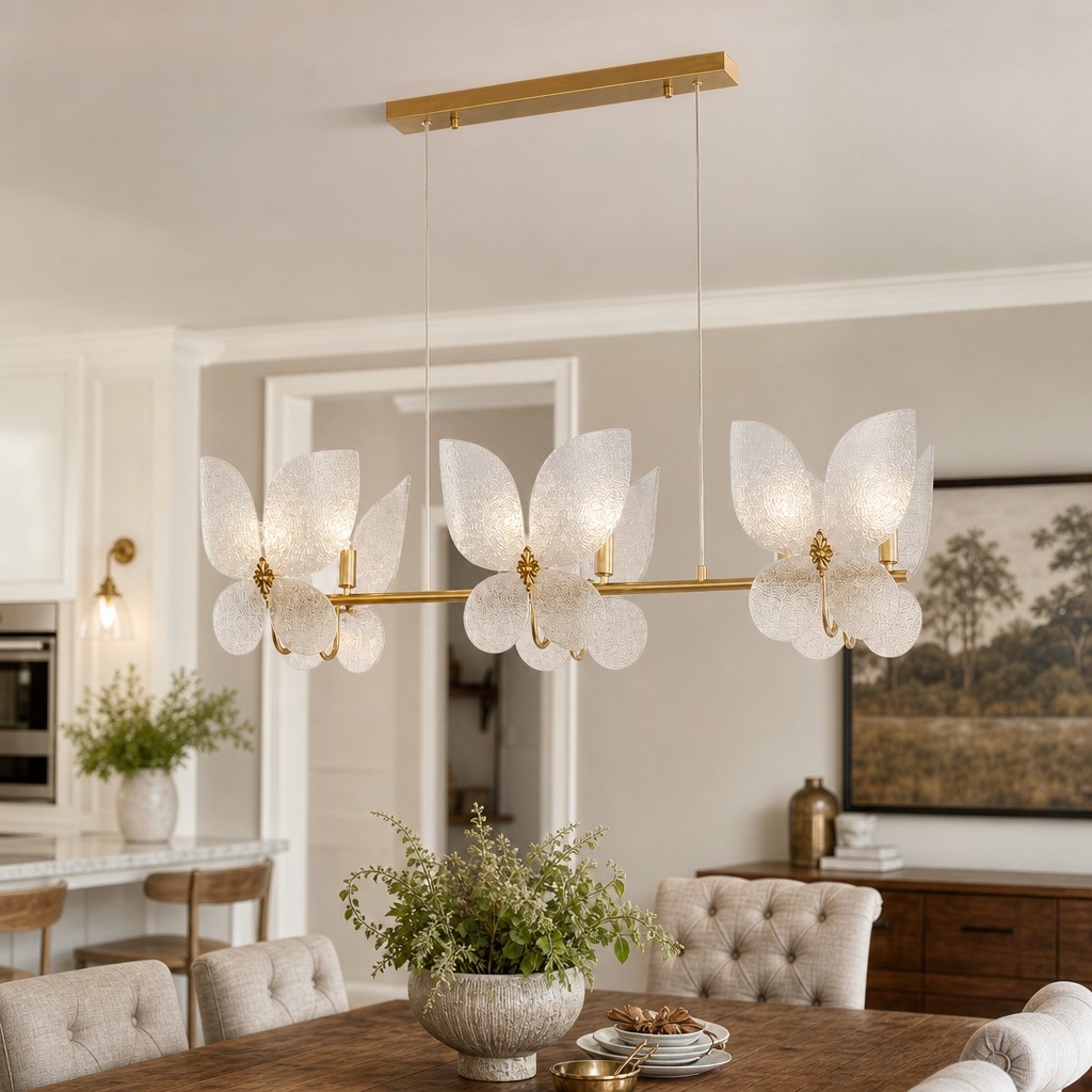 Lucenda Artistic Butterfly Chandelier - French Retro Statement Chandelier for Kitchen Island T2224