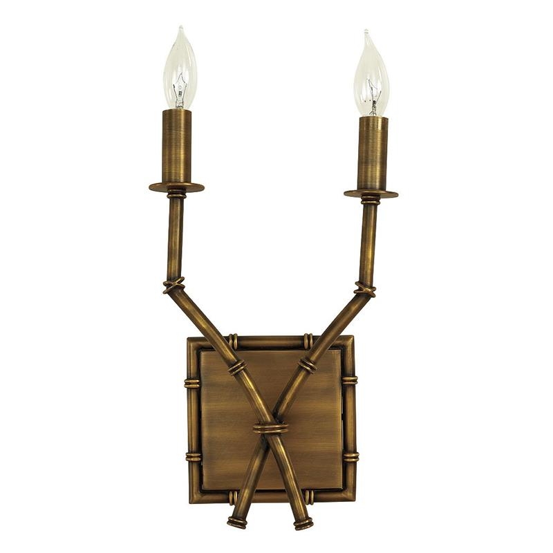 Double Arm Bamboo Sconce T1810