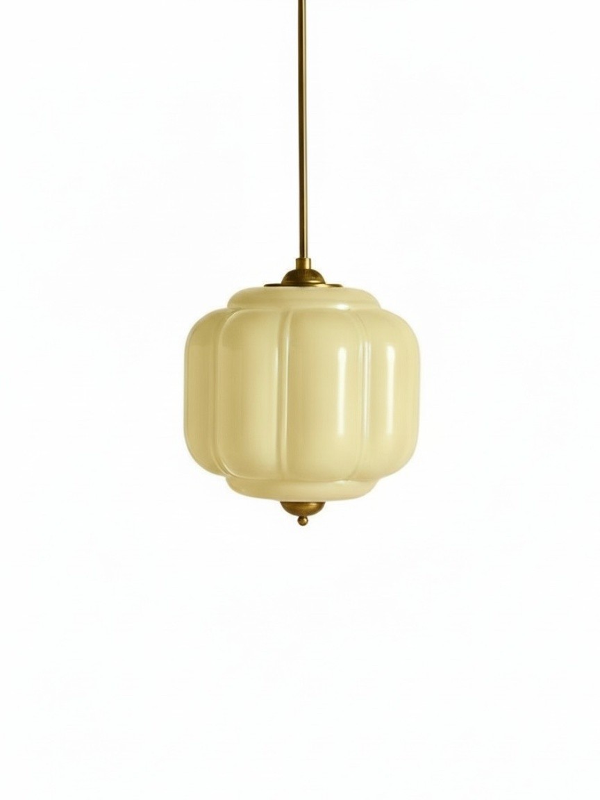 Eloise Vintage Milk Glass Pendant Light - Chic Retro Lighting for Dining Rooms S215