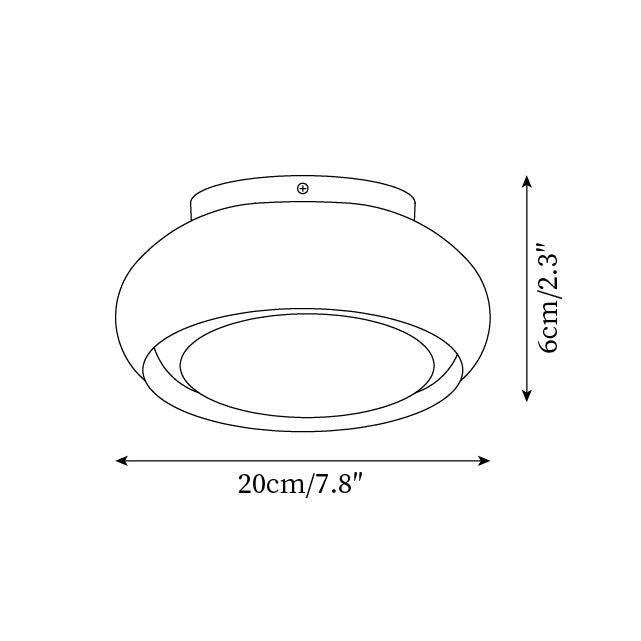Atmospheric Simple Double Disc Ceiling Light M105