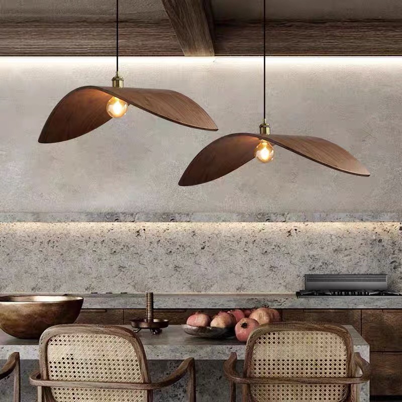Wooden Dragonfly Pendant Light