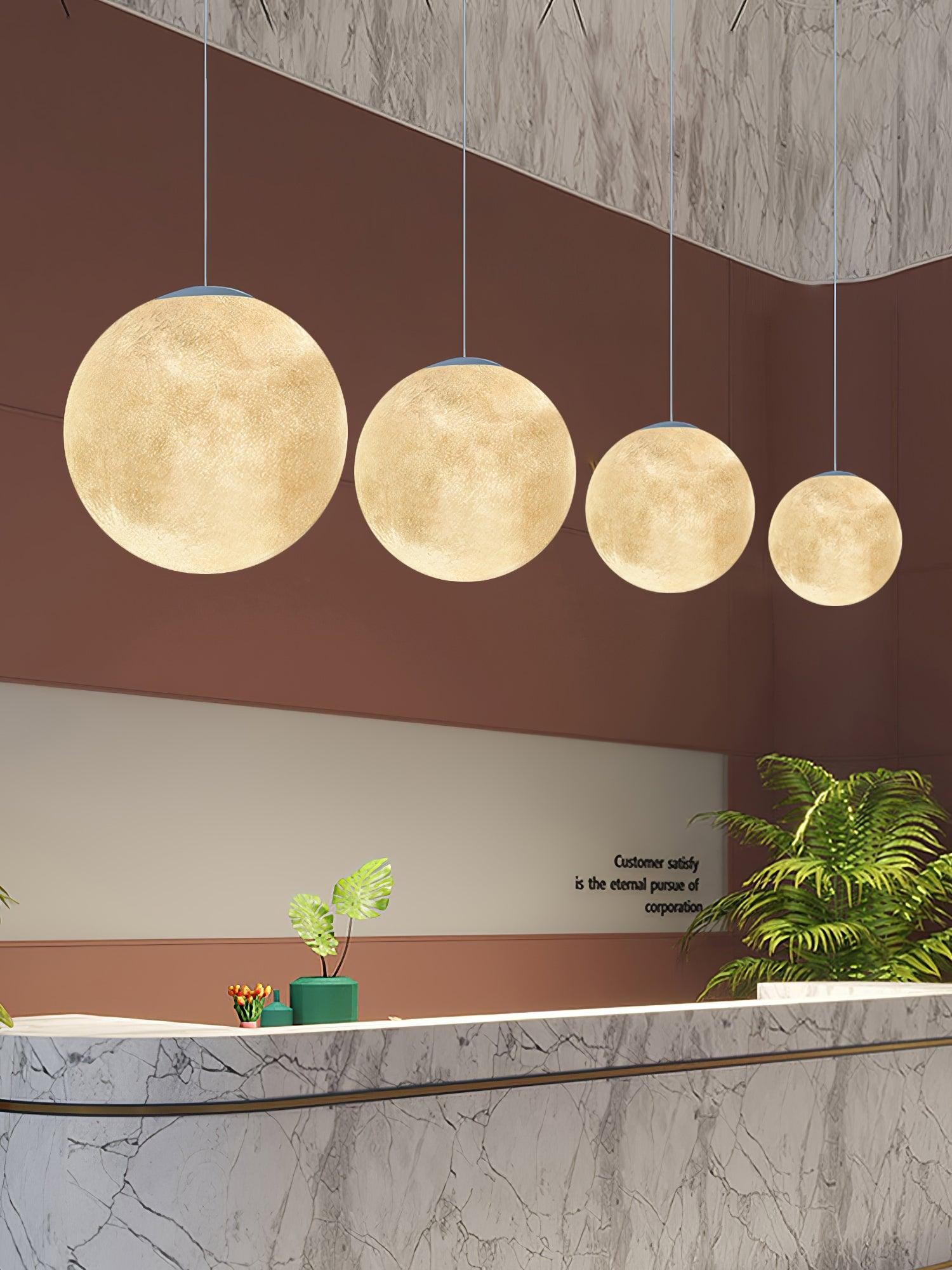 Planetary White Moon Chandelier Suitable For Living Room M584
