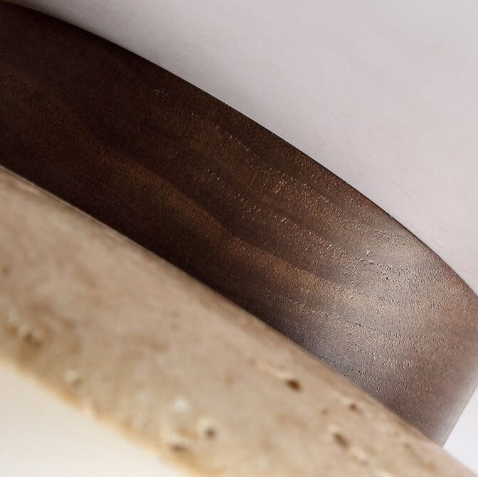 Natural Stone Travertine Ceiling Light - Minimalist Cylindrical Lamp G31