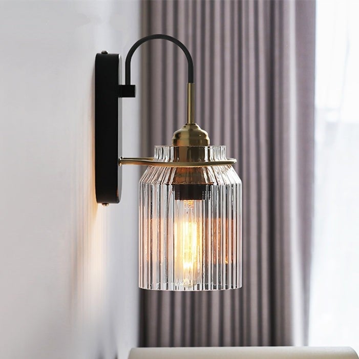 Nordic Columnar Glass Mirror Front Wall Lamp M28