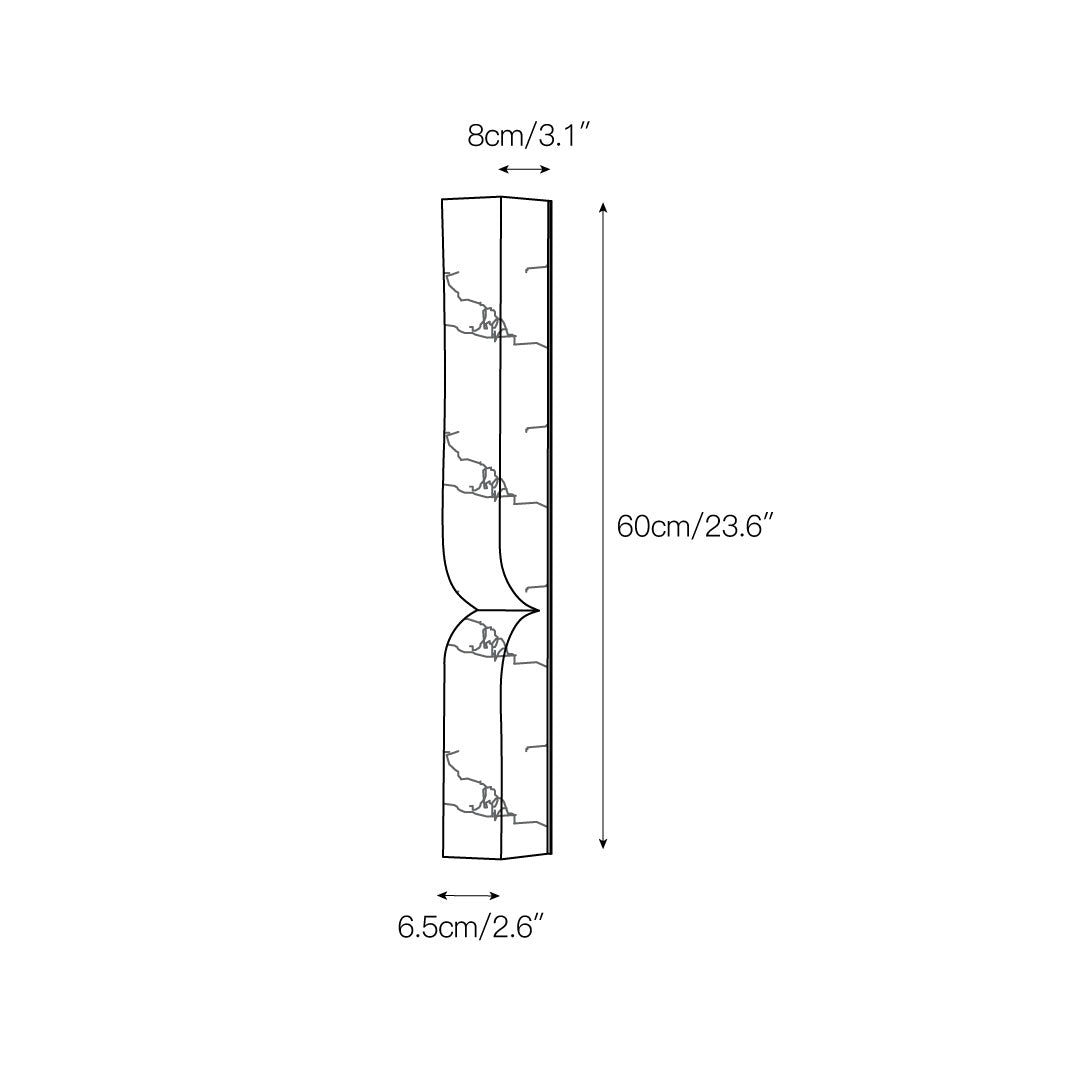 Rectangular Alabaster Wall Lamp T1863