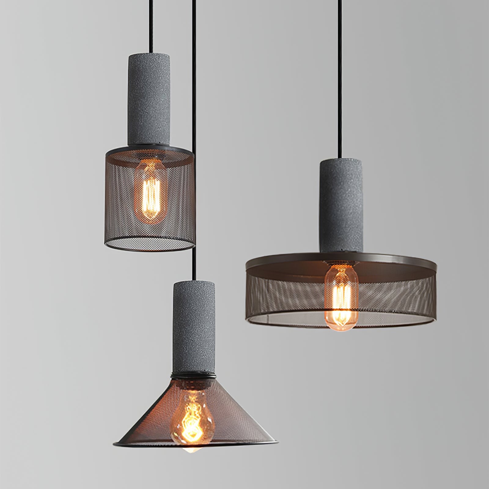 Cement Mesh Pendant Light M566