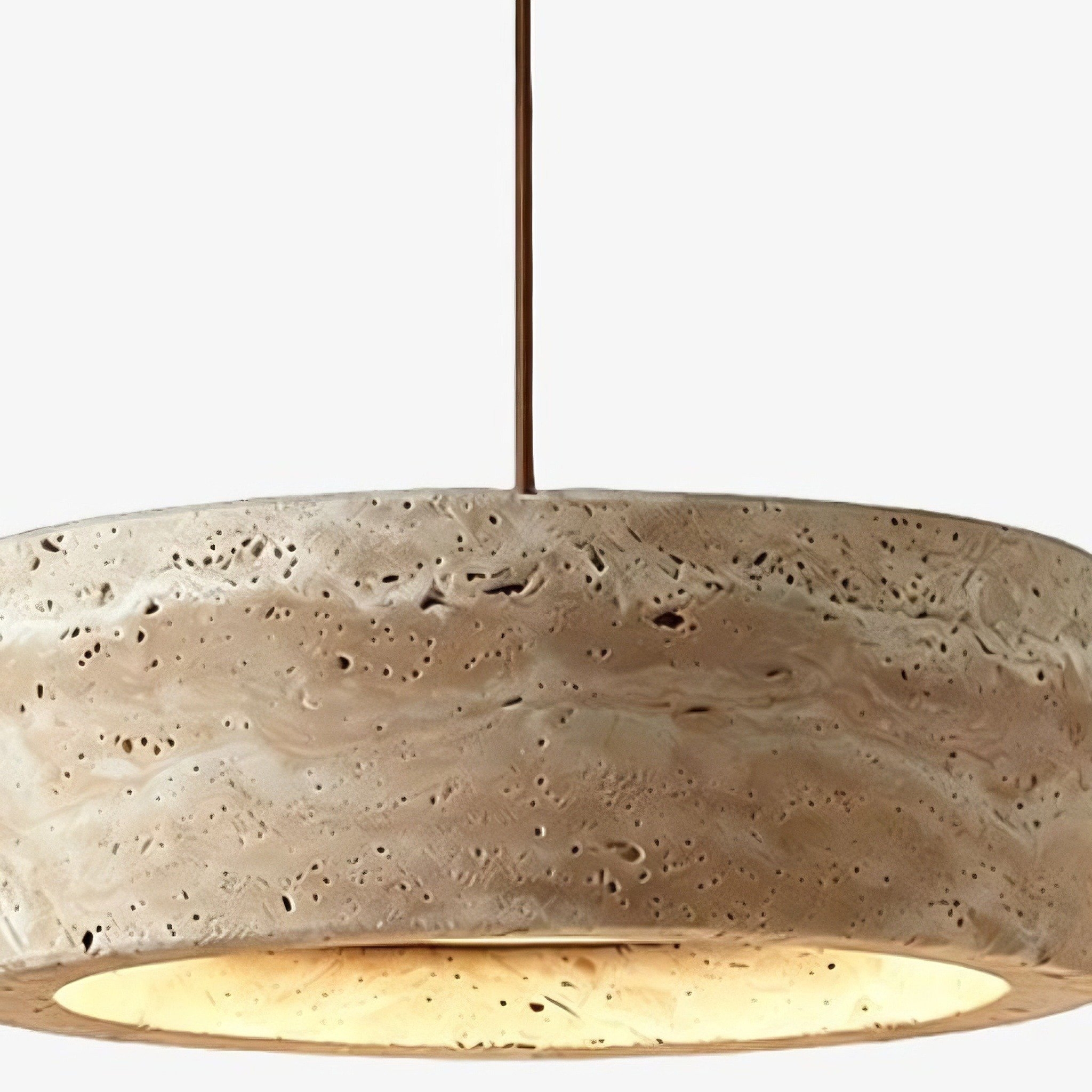 Kairis Neutral Tone Stone Pendant Lamp - Wabi Sabi Style for Kitchen Island T559