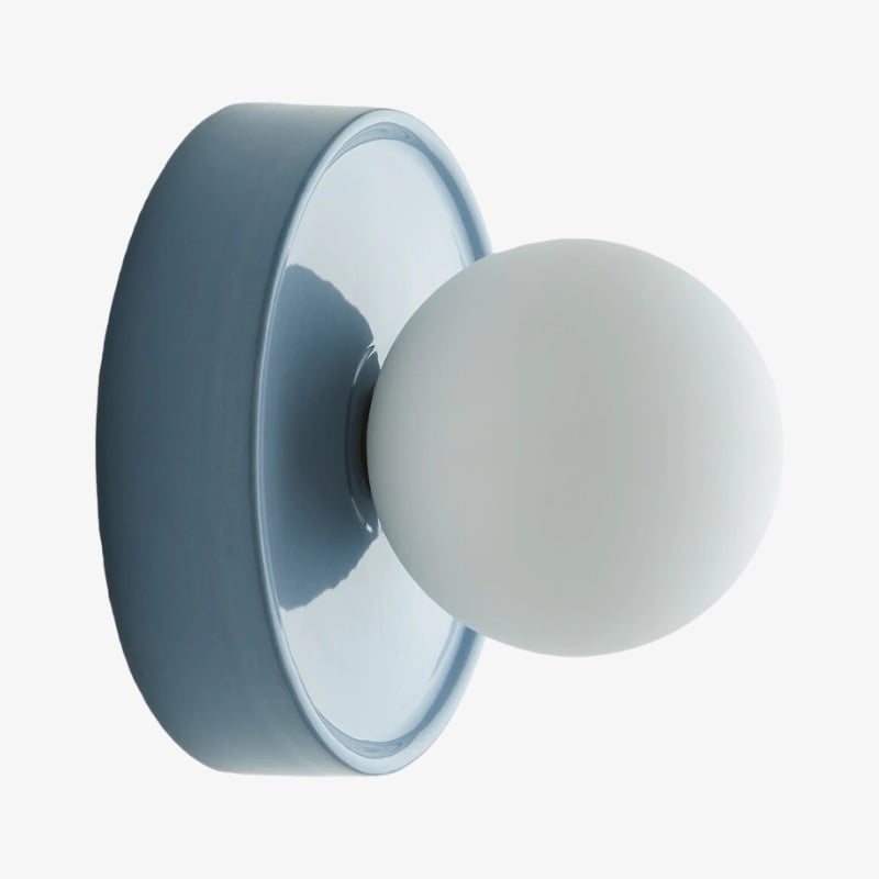 Solna Round Wall Lamp - Modern Glass and Ceramic for Bedroom T745