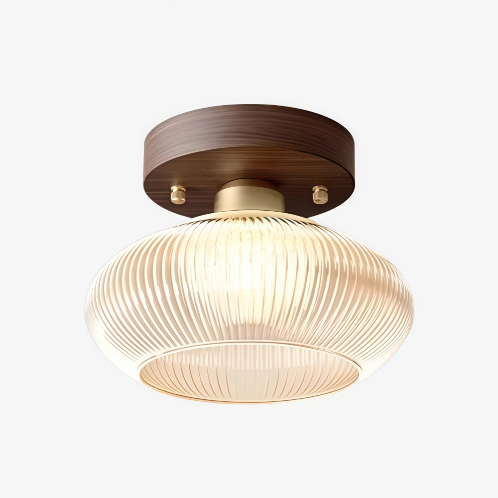 Soliro Soft Rounded Glass Dome Ceiling Light - Contemporary Flush Mount for Hallway and Bedroom T1088