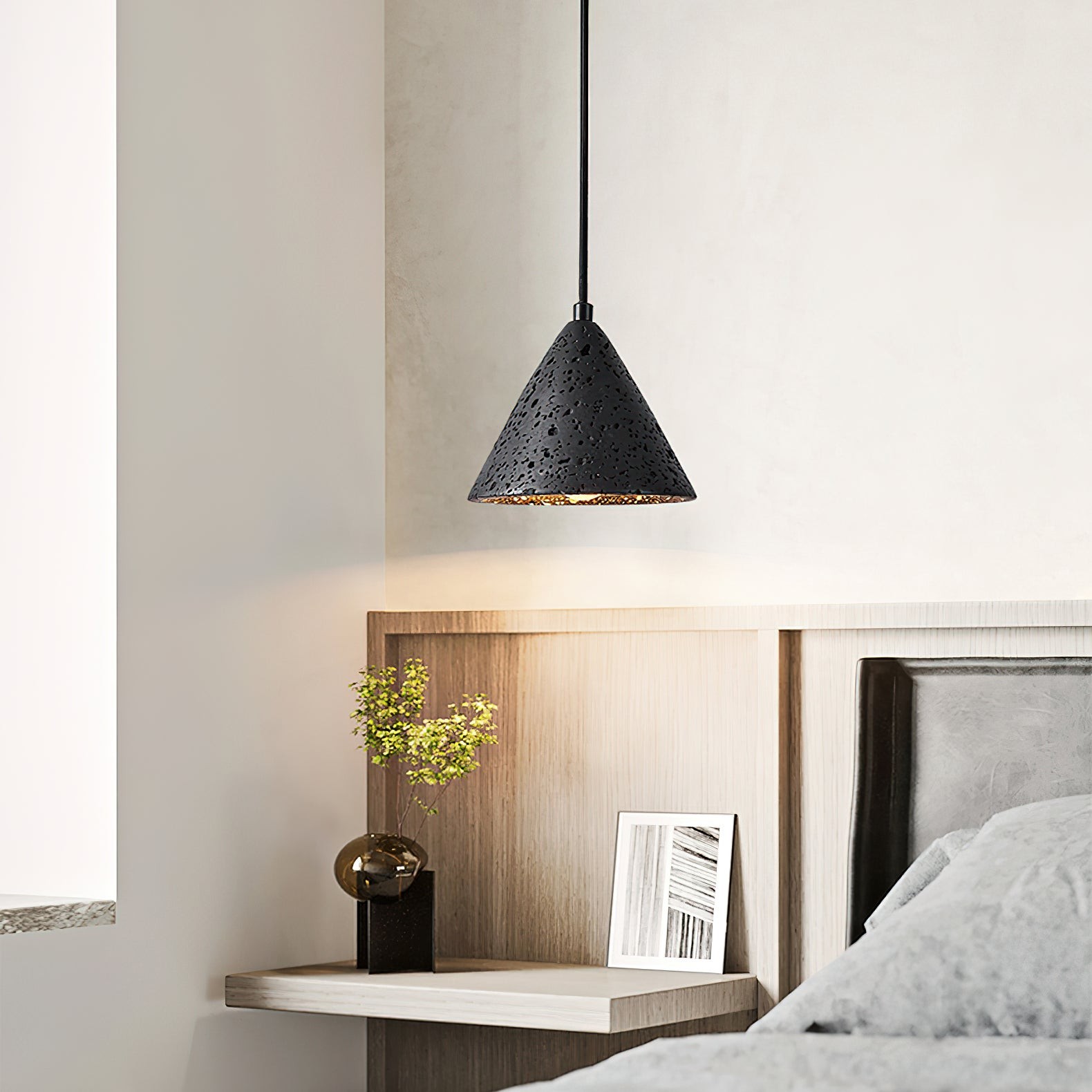 Wabi-Sabi Style Creative Travertine Pendant Light M502