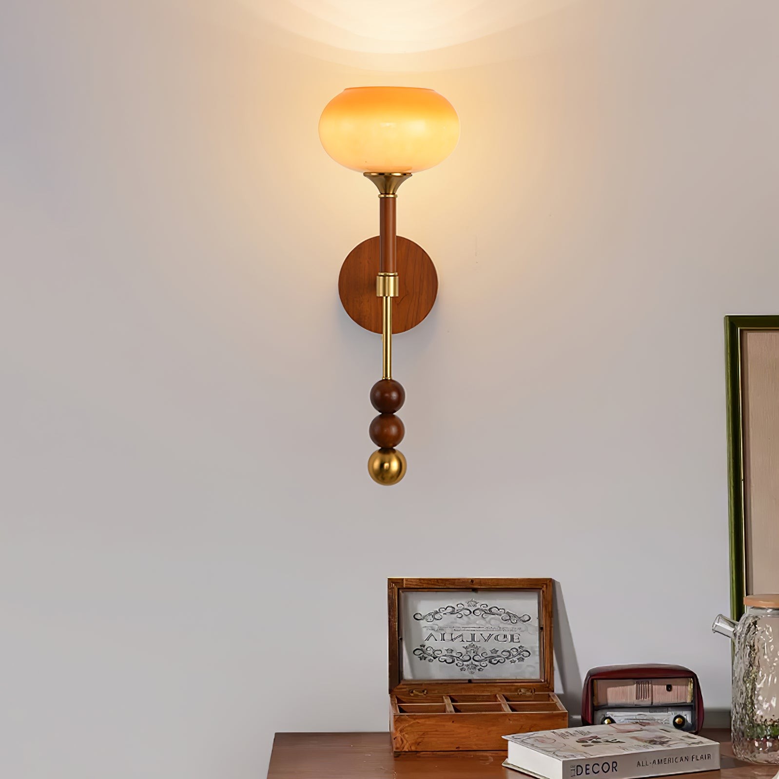 Retro Solid Wood Series Wall Lamp M419