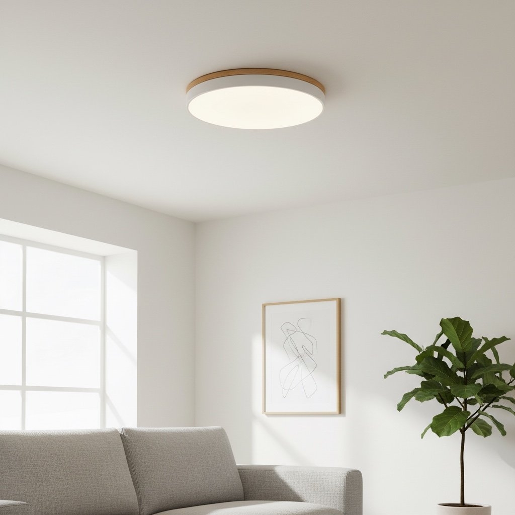 Cielora Round Flush Mount Ceiling Lamp Minimal Profile - Modern Interior Decor T509