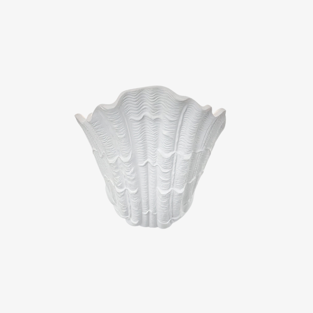 Seavira Organic Seashell Texture Wall Light - Modern Plaster Sconce for Living Room and Entryway T1110
