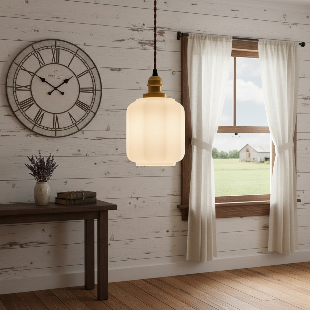 Glassora Creative Glass Lantern Pendant Lamp - Stylish Hanging Light for Kitchen or Bedroom U15