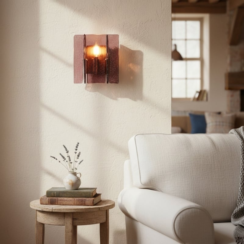 Lumiridge Wall Lamp - Modern Metal and Glass for Bedroom T572