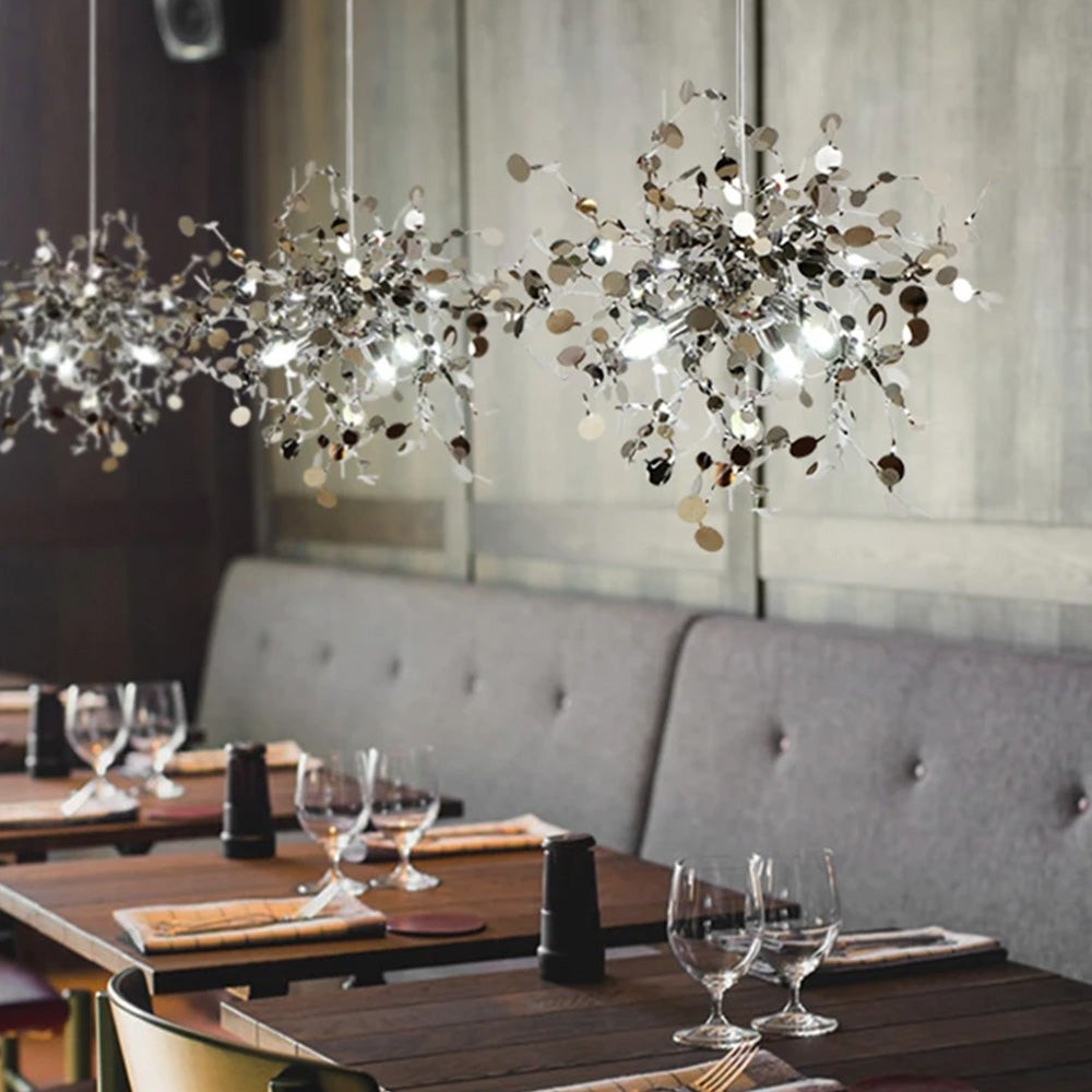 Modern Creative Decorative Leaf Stainless Steel Pendant Light M58