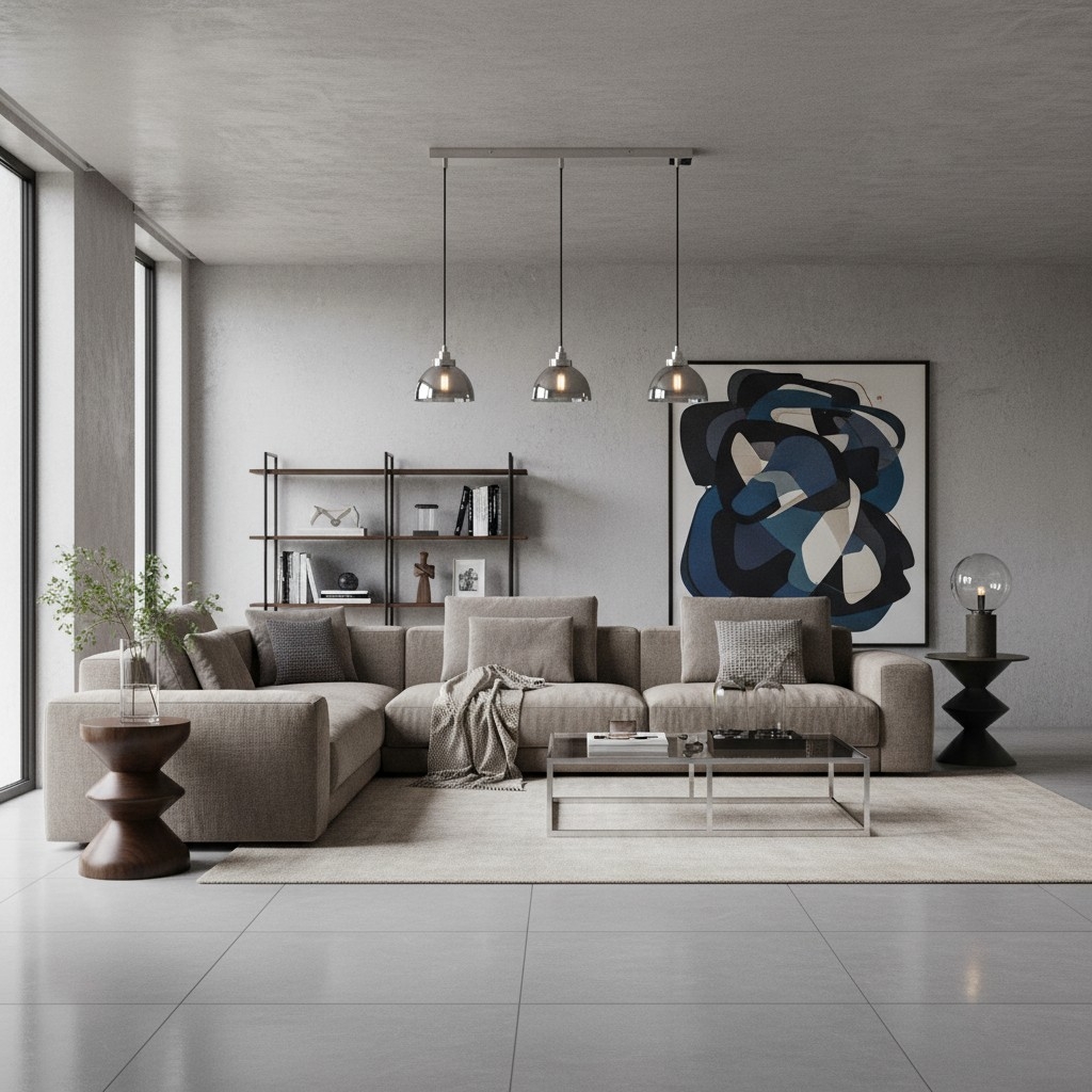 Shimmera 3-Light Linear Pendant - Mirror Glass Shades with Modern Nickel Finish for Dining Rooms T880