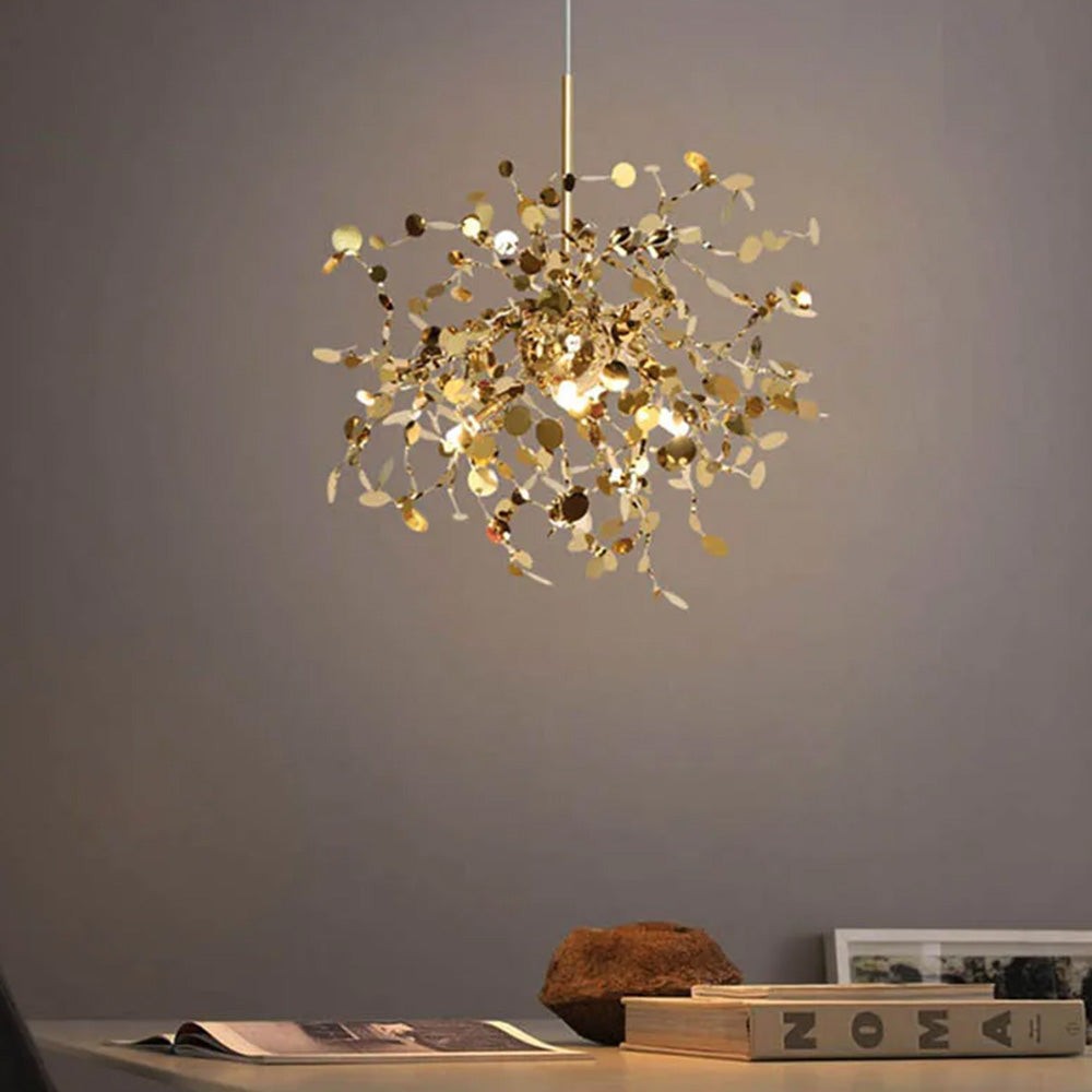 Modern Creative Decorative Leaf Stainless Steel Pendant Light M58