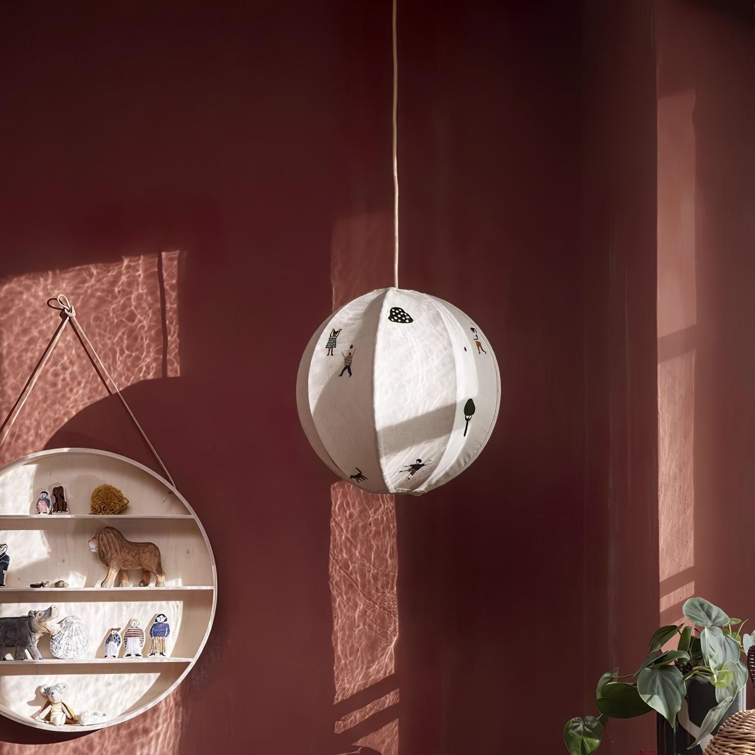 Park Embroidered Textile Pendant Lamp M337