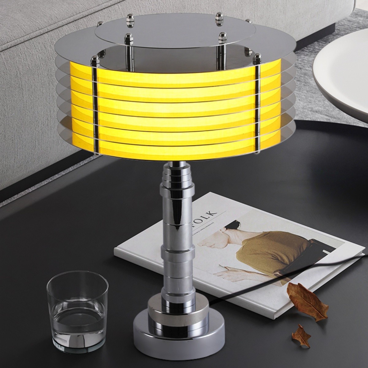 Modern Layered Lamps in Stainless Steel – Table & Floor Options S257