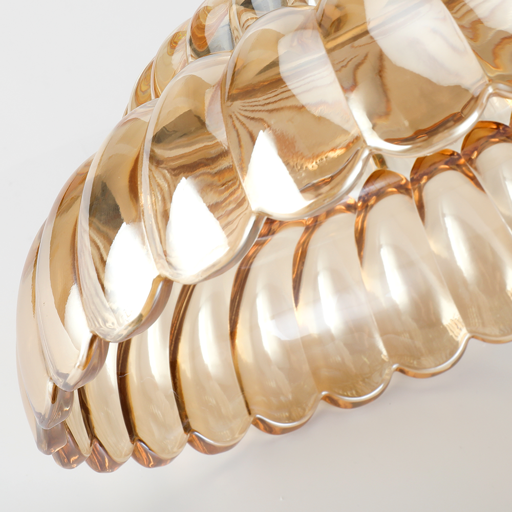 Semi Flush Mount Ceiling Lights Umbrella Shape Glass Lamp G58