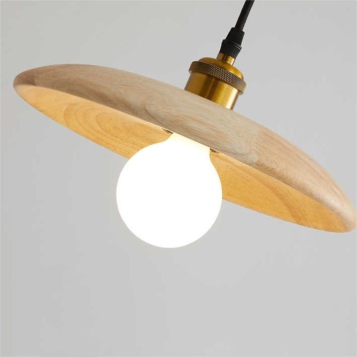 Japanese Wabi-Sabi Wooden Pendant Light S06