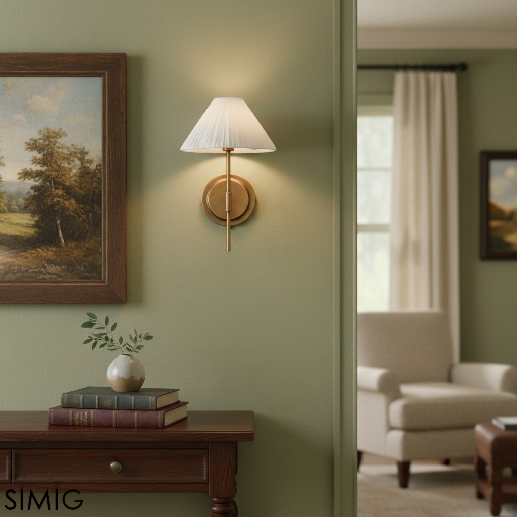 Blossine Linen Wall Sconce - Stylish Bronze Fixture for Bedroom T446