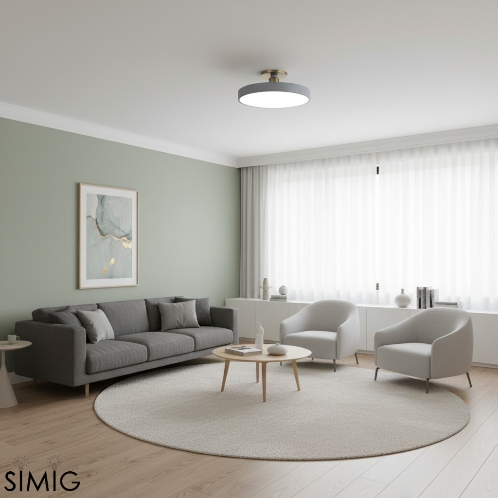 Ceilivon Low Profile Round Ceiling Light – Modern Interior Spaces T517