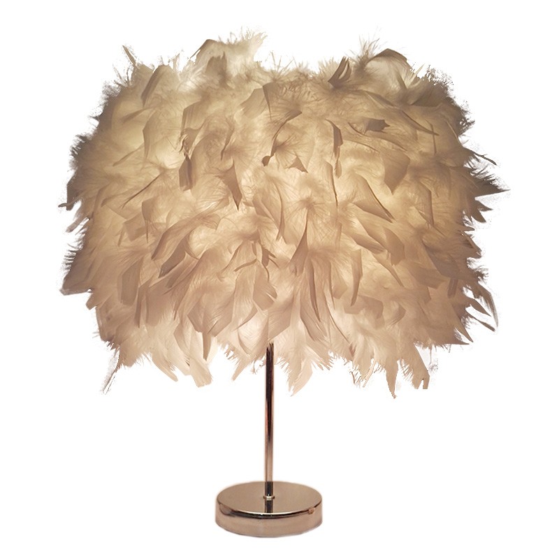 Decorative Feather Table Light For Bedroom