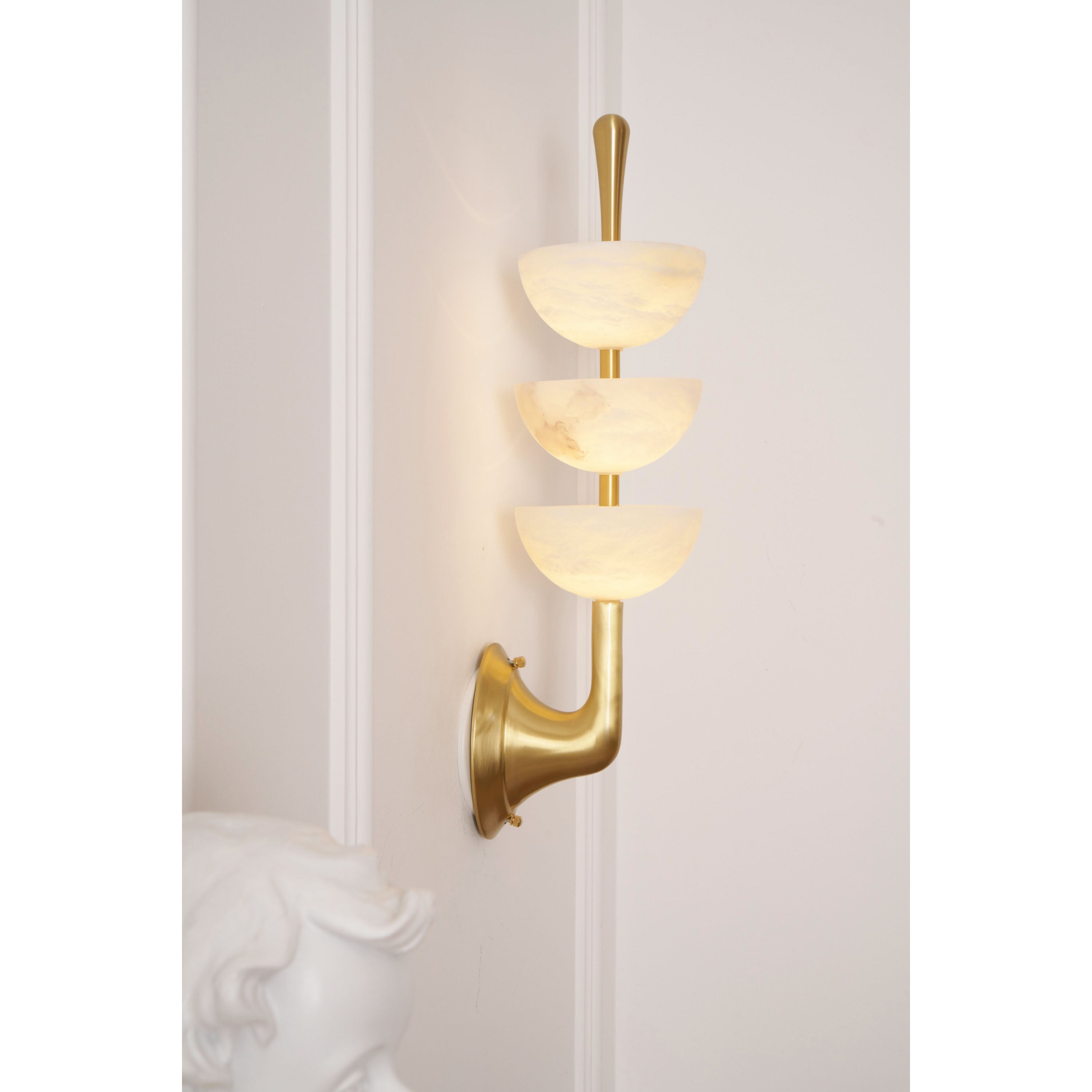Triple Alabaster Wall Lamp T1789