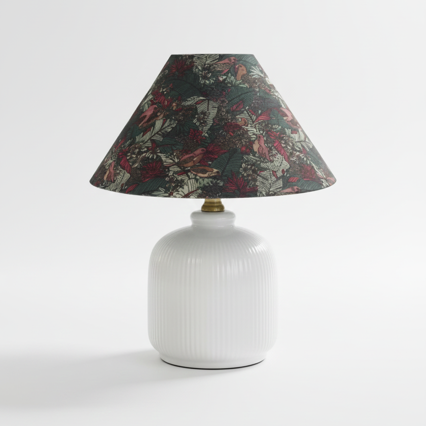 Evergreen Floral Table Lamp T1551